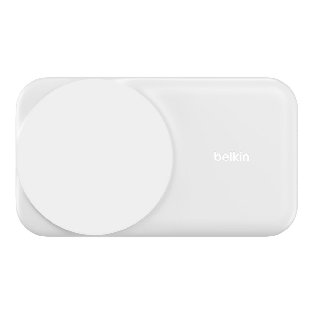 Cargador Inalámbrico Magnético Belkin 2 en 1 Plegable Qi2 25 W – Blanco