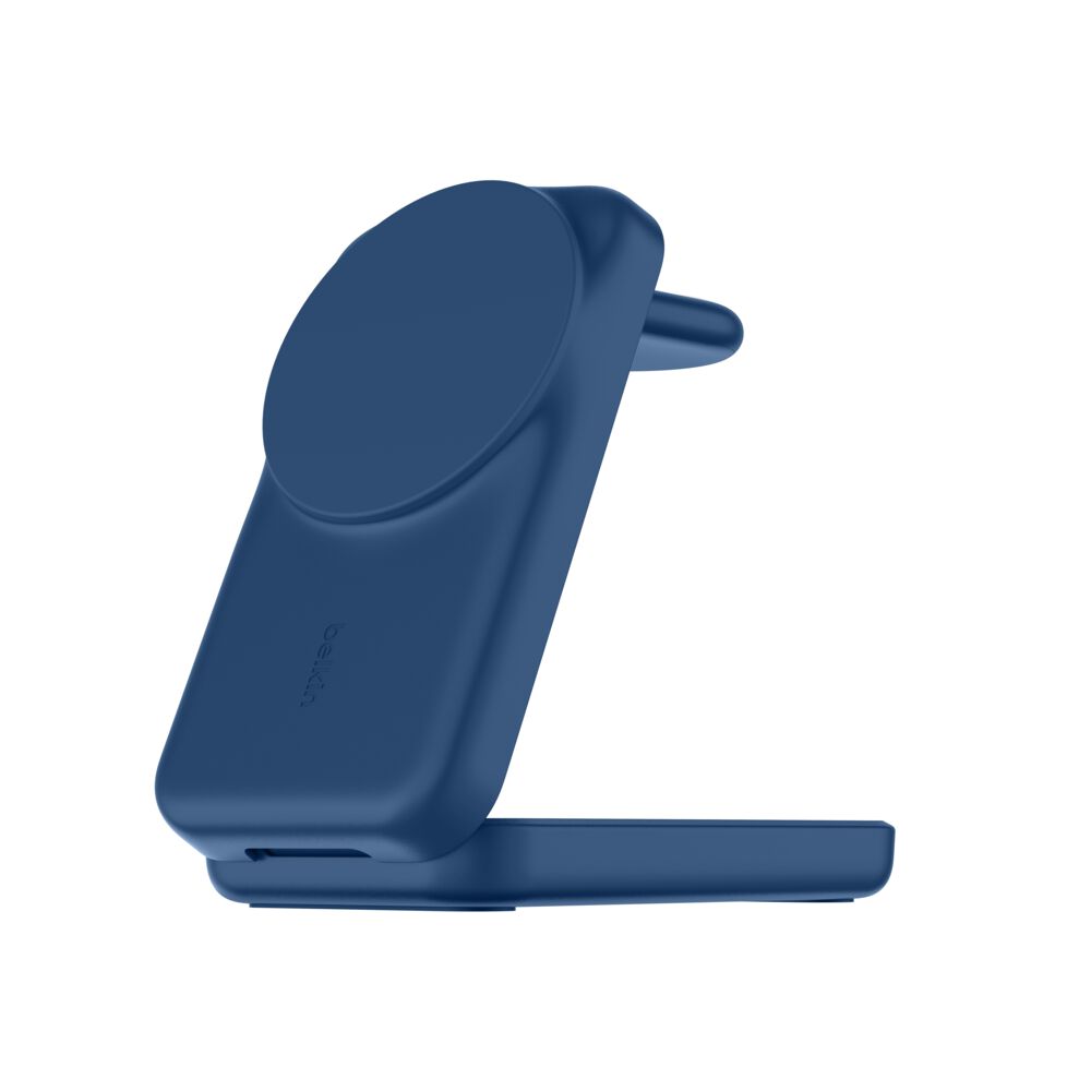 Cargador Inalámbrico Magnético Belkin 3 en 1 Plegable Qi2 25 W – Azul