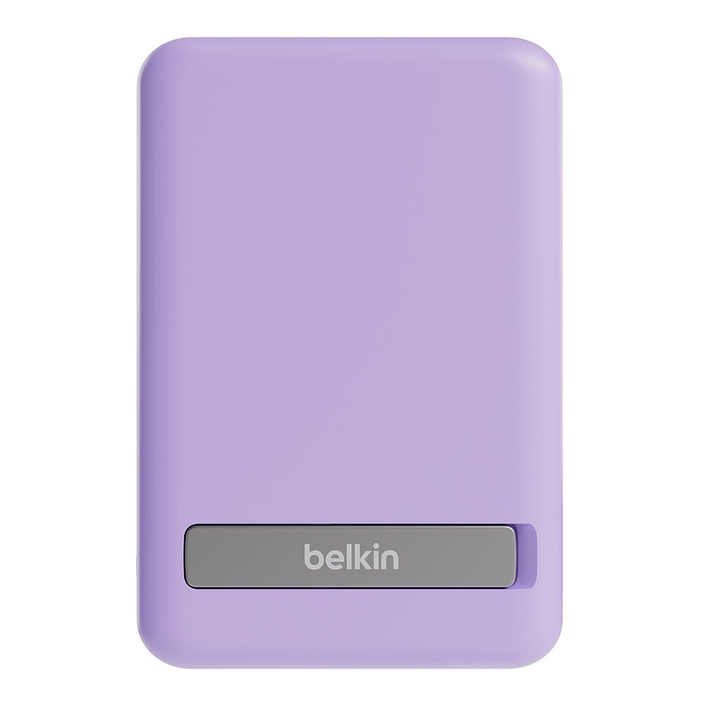 Batería Magnética Inalámbrica Belkin 5.000 mAh con Soporte – Púrpura Lavanda